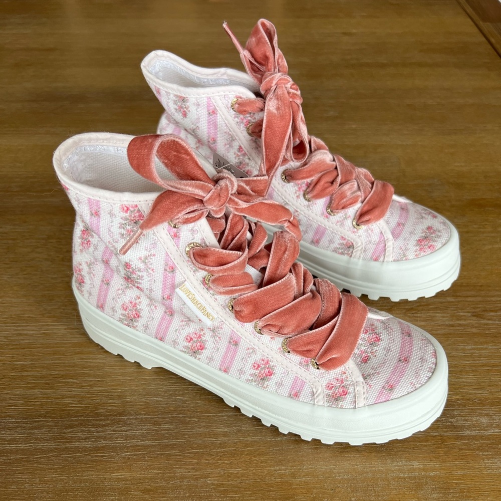 LoveShackFancy X Superga Hightop Pink 37